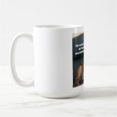 TVを見るおもしろいな英国のブルドッグのマグ コーヒーマグカップ (左)