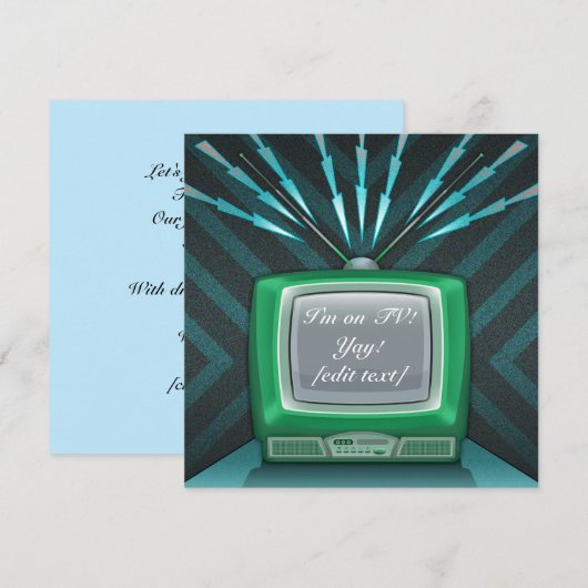 TVカード招待状 招待状 (正面/裏面)