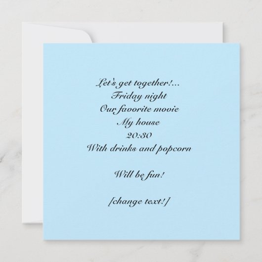 TVカード招待状 招待状 (裏面)