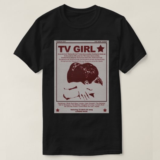 Tvガールフランスの出口恋人岩ポスター Tシャツ (デザイン正面)
