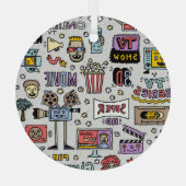 TVシリーズドードルおもしろい:ヴィンテージセット。 ガラスオーナメント (裏面)