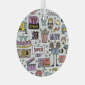 TVシリーズドードルおもしろい:ヴィンテージセット。 ガラスオーナメント (正面右)