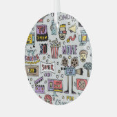 TVシリーズドードルおもしろい:ヴィンテージセット。 ガラスオーナメント (正面左)