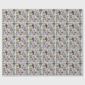 TVシリーズドードルおもしろい:ヴィンテージセット。 ラッピングペーパー (フラット)