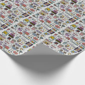 TVシリーズドードルおもしろい:ヴィンテージセット。 ラッピングペーパー (角)