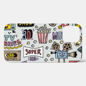 TVシリーズドードルおもしろい:ヴィンテージセット。 Case-Mate iPhoneケース (裏面 (横))