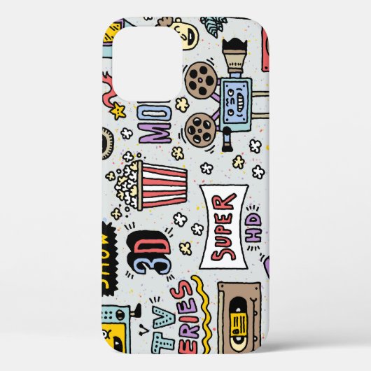 TVシリーズドードルおもしろい:ヴィンテージセット。 Case-Mate iPhoneケース (裏面)