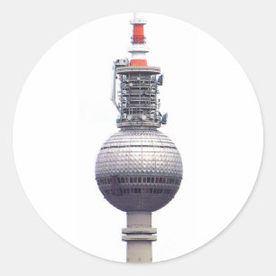 Tvタワー(Fernsehturm)、ベルリン、赤(tv14) ラウンドシール
