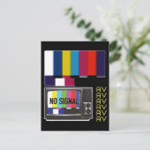 TVテストカードNo Signal Vaporwave ポストカード (スタンド正面)