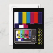 TVテストカードNo Signal Vaporwave ポストカード (正面/裏面)