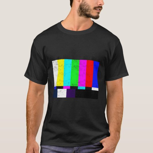 Tvテストパターンの色のバー Tシャツ (正面)