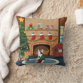 TVテリアのレックスとクリスマス装飾用クッション クッション (ブランケット)