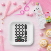 TVリモコン（VCRボタン付き） ペーパープレート (パーティー)