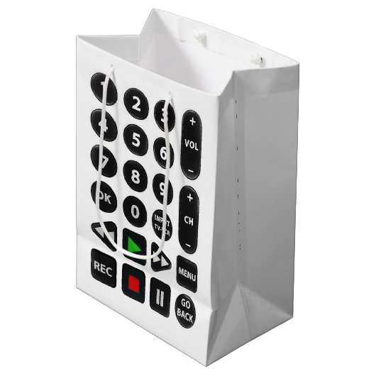 TVリモコン（VCRボタン付き） ミディアムペーパーバッグ (正面アングル)
