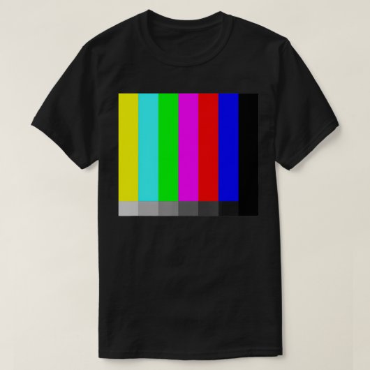 TVレトロカラーバーヴィンテージデザイン Tシャツ (デザイン正面)