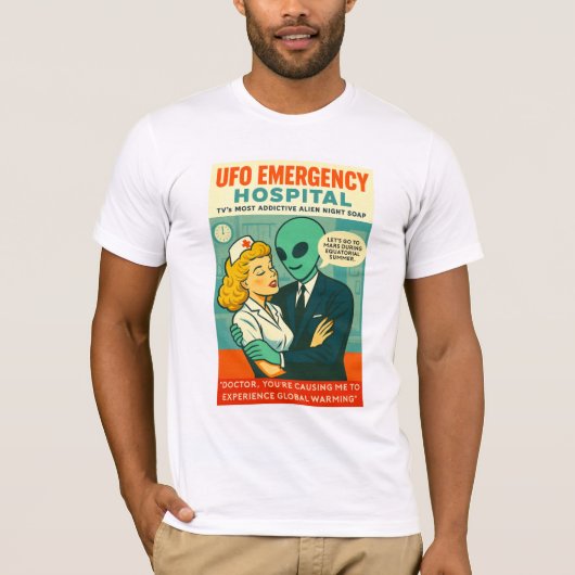 TV病院ナイトソープオペラロズウェルエイリアン1950年代 Tシャツ (正面)