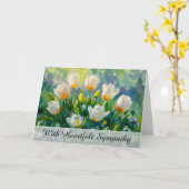 *~* TV2ホワイトチューリップ悔やみや弔慰ラブライト カード (黄色い花)