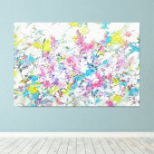 *~* TV2抽象芸術薄紫Art Stretted Canvas Print キャンバスプリント (インサイチュ (ウッドフロア))