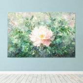 *~* TV2 独身の Peony Stretted Canvas Print キャンバスプリント (インサイチュ (ウッドフロア))