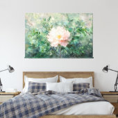 *~* TV2 独身の Peony Stretted Canvas Print キャンバスプリント (インサイチュ (寝室))