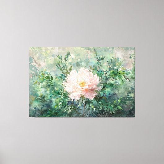 *~* TV2 独身の Peony Stretted Canvas Print キャンバスプリント (正面)