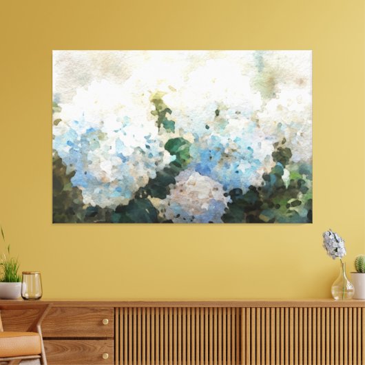 *~* TV2 Blue Pink Hydrangea Canvas Print キャンバスプリント (インサイチュ (リビング))