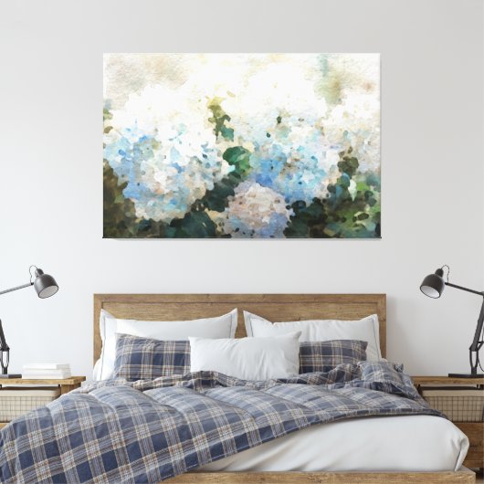 *~* TV2 Blue Pink Hydrangea Canvas Print キャンバスプリント (インサイチュ (寝室))