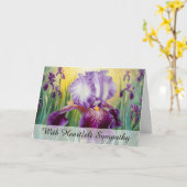 *~* TV2 IRIS FLOWERS悔やみや弔慰ラブライト カード (黄色い花)