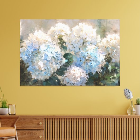 *~* TV2 Pink Blue Hydrangea Canvas Print キャンバスプリント (インサイチュ (リビング))