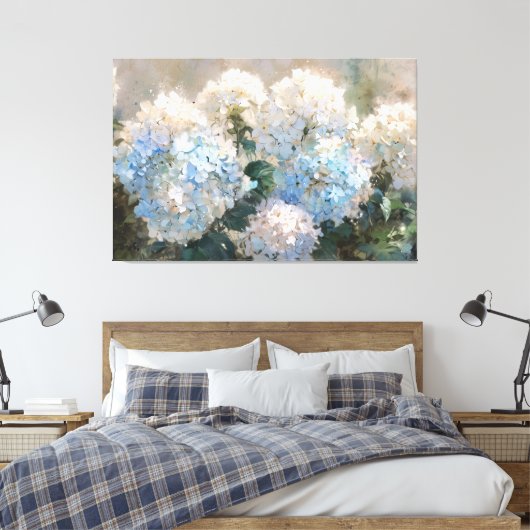 *~* TV2 Pink Blue Hydrangea Canvas Print キャンバスプリント (インサイチュ (寝室))