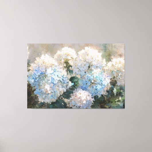 *~* TV2 Pink Blue Hydrangea Canvas Print キャンバスプリント (正面)