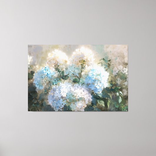 *~* TV2 Soft Blue Hydrangea Canvas Print キャンバスプリント (正面)