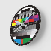 TV ラウンド壁時計 (傾斜)