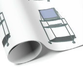 TV and VCR cart Classroom 80s 90s Funny School ラッピングペーパー (ロールコーナー)