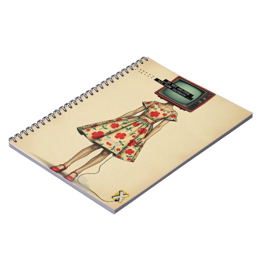 TV Lady Portrait Notebook ノートブック (左側)