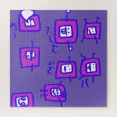 TV　purple　pink　Japan ジグソーパズル (横)