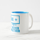 tv television tele forever together citation ツートーンマグカップ (正面右)