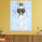 TV Tower Fernsehturm Berlin，ドイツ キャンバスプリント (インサイチュ (リビング))
