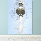 TV Tower Fernsehturm Berlin，ドイツ キャンバスプリント (インサイチュ (ウッドフロア))