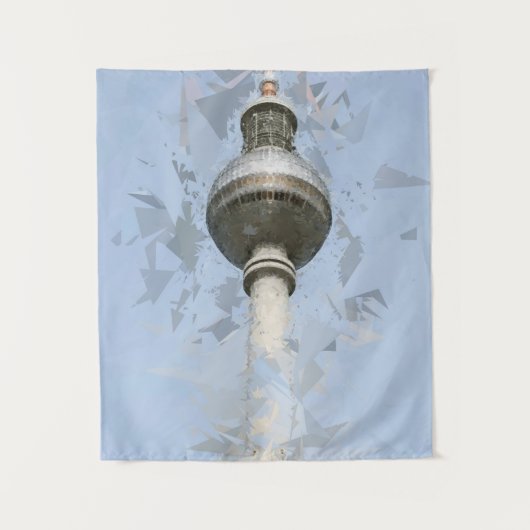 TV Tower Fernsehturm Berlin，ドイツ タペストリー (正面)