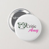TVCriticAmyのロゴ標準的なボタンのバッジ 缶バッジ (正面&裏面)