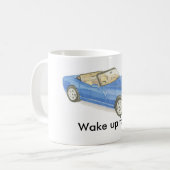 TVRのChimaera、青い車のマグ コーヒーマグカップ (正面左)