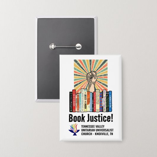 TVUUC - Book Justice! 缶バッジ (正面/裏面)