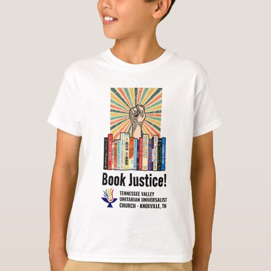 TVUUC - Book Justice! Tシャツ (正面)