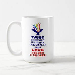 TVUUC Chaliceロゴシンボル、愛は精神である コーヒーマグカップ