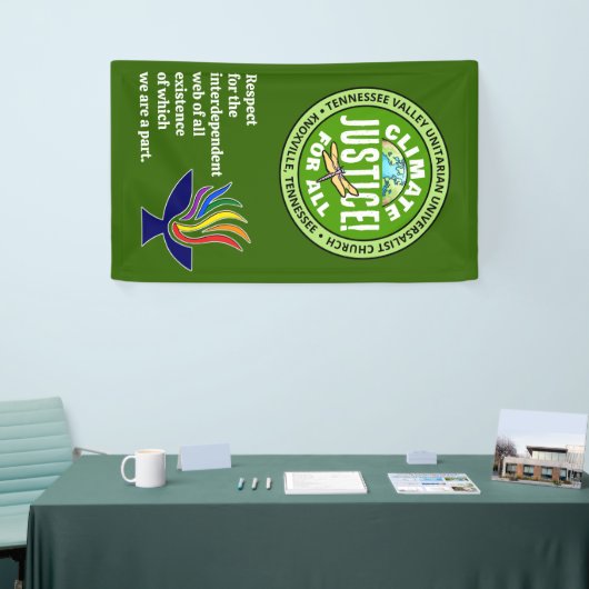 TVUUC Climate Justice! For All 横断幕 (トレードショー)