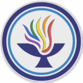 TVUUC Flaming Chalice Logo. シール (正面)