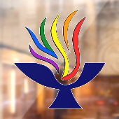 TVUUC Flaming Chalice Logo Window Cling ウィンドウサイン (シート2)