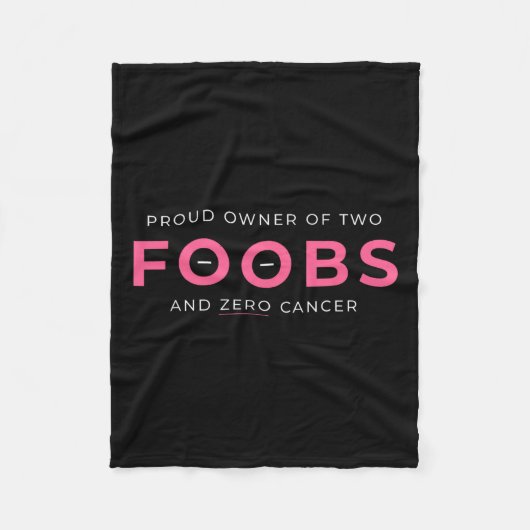 Twのがん誇りを持った再生乳房切除 フリースブランケット (正面)