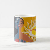 Twaからラスベガスまでの飛んでいるヴィンテージ旅行ポスター コーヒーマグカップ (中央)